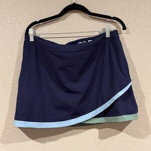 Ralph Lauren RLX Navy and Light Blue Mini Golf Skort